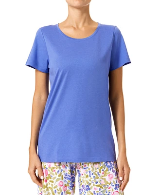 Hue Women's Solid Short-Sleeve Scoop-Neck Sleep Tee