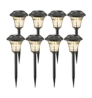 Maggift 8-Pack Waterproof Solar Path Lights for Outdoor Spaces