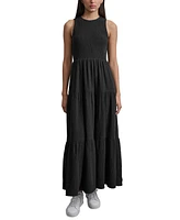 Dkny Jeans Women's Cotton Gauze Smocked-Bodice Maxi Dress