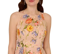 Adrianna Papell Women's Floral-Embroidery Midi Dress
