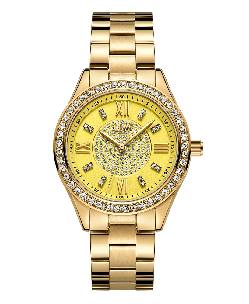 Jbw Women's Mondrian 34 Quartz 18k Gold Stainless Steel Watch, 34mm