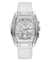 Jbw Men's Echelon Chronograph White Genuine Calf Leather Watch, 41mm