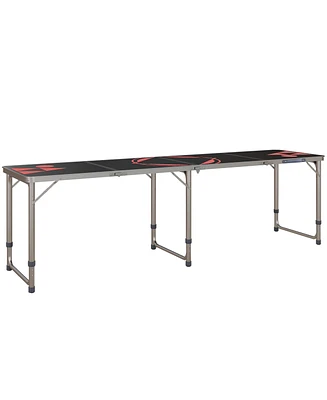 Outsunny 8' Folding Camping Table with Adjustable Legs
