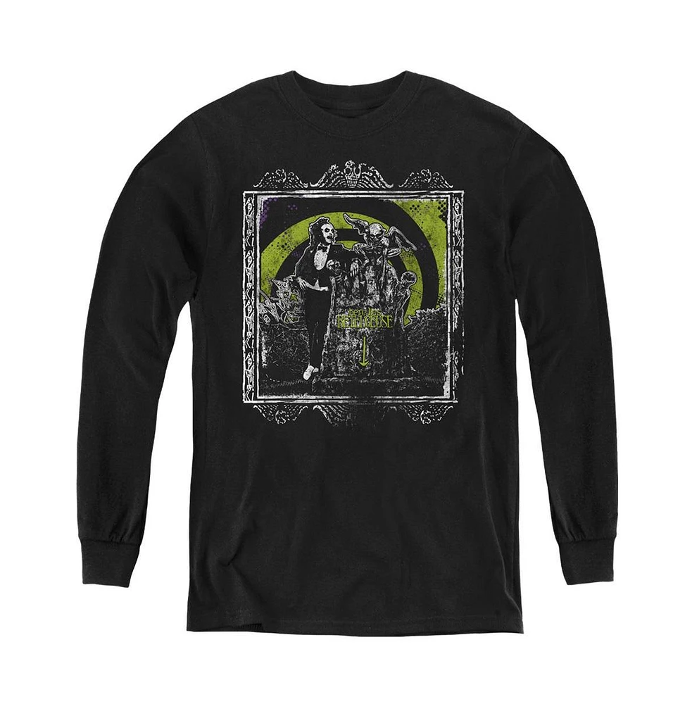 Beetlejuice Boys Youth Here Lies Long Sleeve Sweatshirt