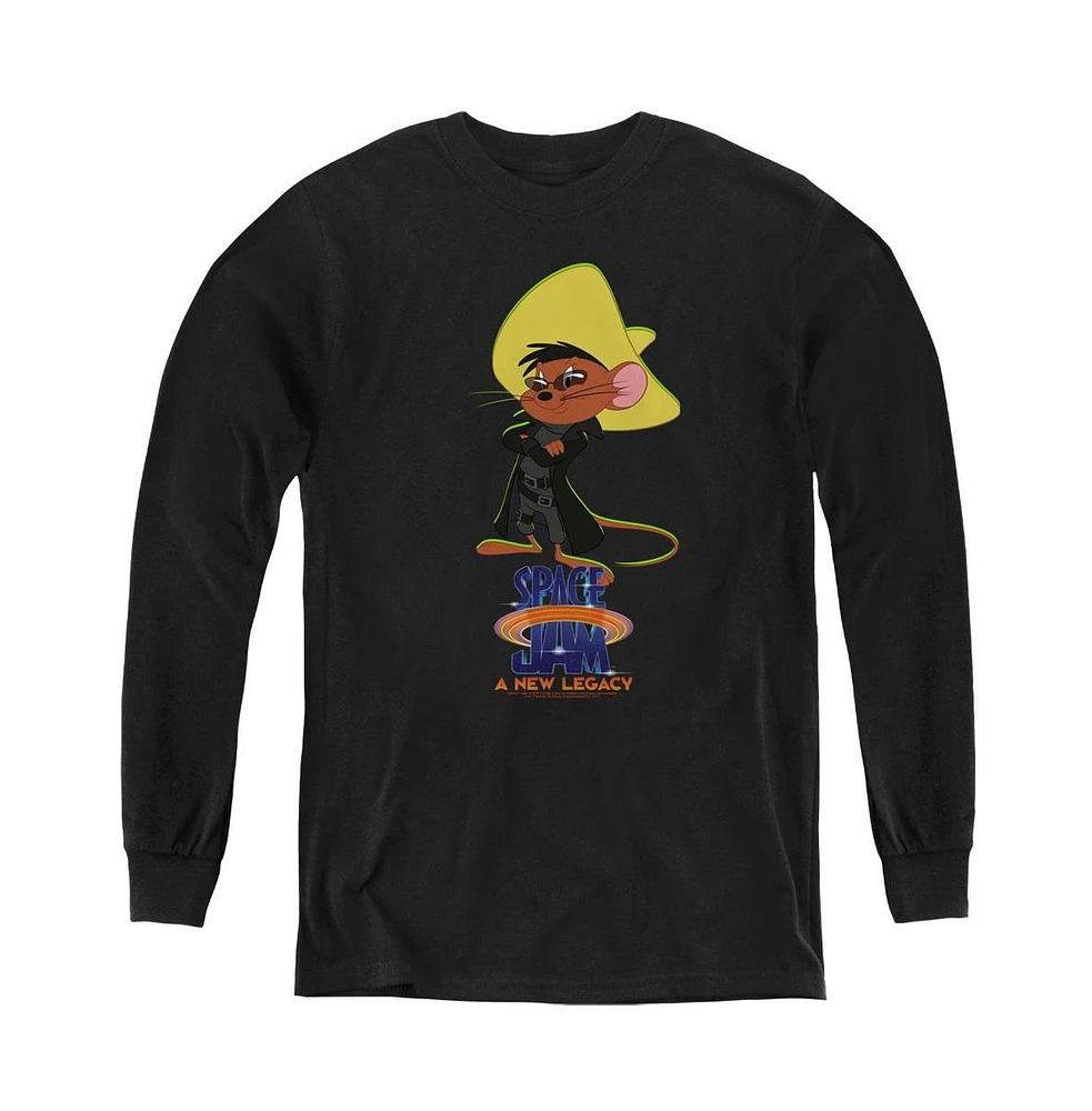 Space Jam 2 Boys Youth Speedy Matrix Long Sleeve Sweatshirt