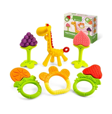 Sperric Baby Baby Teether Toys 0-6 Months, Newborn Baby Teethers Freezer Safe Silicone Baby Teether Toys