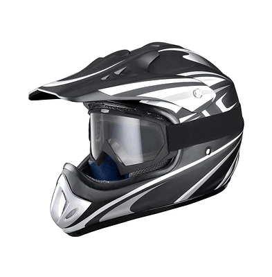 Ahr Ahr? Dot Full Face Mx Run-f Helmet with Goggles Motocross Off-Road Dirt Bike Motorcycle Atv