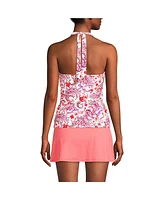 Lands' End Women's Chlorine Resistant Square Neck Halter Tankini Swimsuit Top