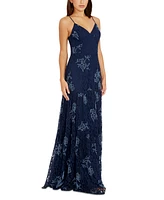 Dress the Population Women's Tess Embellished Lace Gown