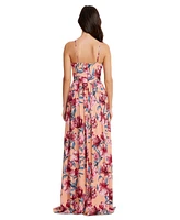 Dress the Population Women's Danae Floral-Print Maxi