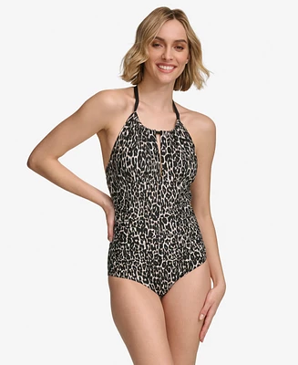 Calvin Klein Women's Keyhole-Neck One-Piece Swimsuit