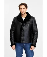 Men's Leather Shearling Jacket