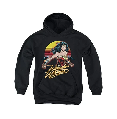 Wonder Woman Boys 84 Youth Skyline Pull Over Hoodie / Hooded Sweatshirt