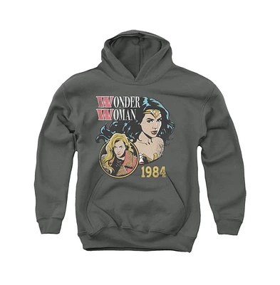 Wonder Woman Boys 84 Youth Retro Pull Over Hoodie / Hooded Sweatshirt