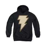 Black Adam Boys Youth Chest Emblem Pull Over Hoodie / Hooded Sweatshirt