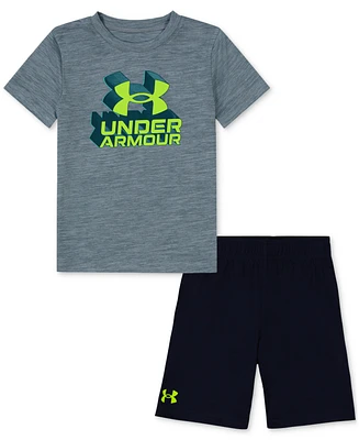 Under Armour Toddler & Little Boys Block Logo T-Shirt Shorts, 2 Piece Set