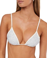 WeWoreWhat Women's Cooper V-Neck Tie-Back Bikini Top