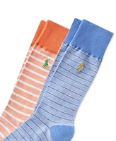 Polo Ralph Lauren Men's 2-Pk. Oxford Striped Slack Socks