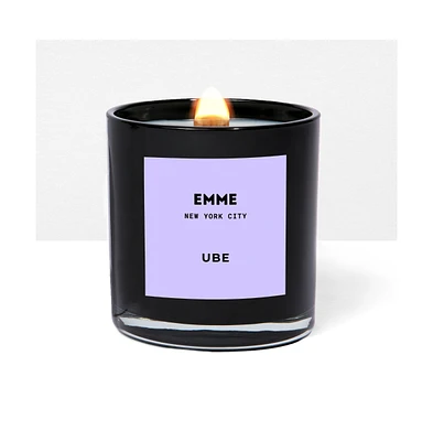 Emme nyc Natural Soy Ube Scented Candle Jar, 10 oz