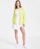 Id Ideology Womens Hooded Packable Zip Front Jacket Shelf Bra Tank Top Side Slit Skort Created For Macys