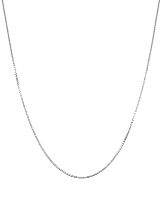 Fine Box Link 18" Chain Necklace in 14k White Gold