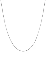 Fine Box Link 18" Chain Necklace in 14k White Gold