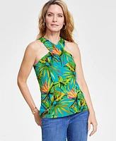 I.n.c. International Concepts Women's Crossover Halter Top, Created for Macy's