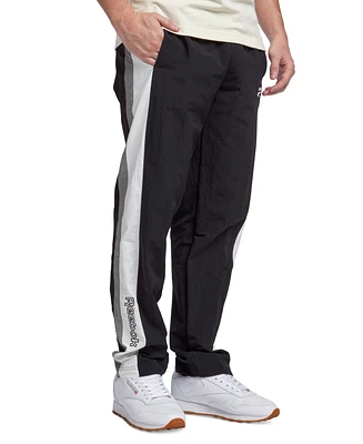 Reebok Men's Ivy League Regular-Fit Colorblocked Crinkled Track Pants