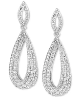 Effy Diamond Teardrop Drop Earrings (1-1/3 ct. t.w.) in 14k White Gold