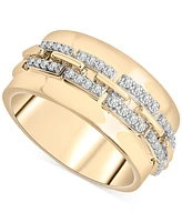 Audrey by Aurate Diamond Wide Band Statement Ring (1/4 ct. t.w.) in Gold Vermeil, Created for Macy's