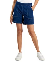 Style & Co Women's Denim Mid-Rise Pull-On Shorts, Created for Macy's