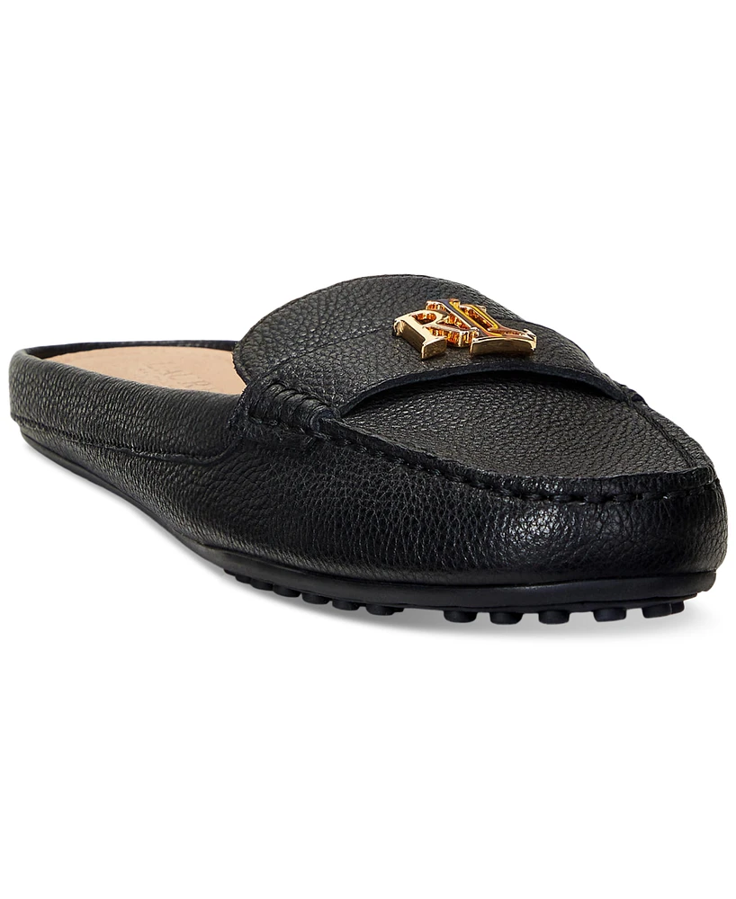 Lauren Ralph Women's Barnsbury Slip-On Hardware Mule Loafer Flats