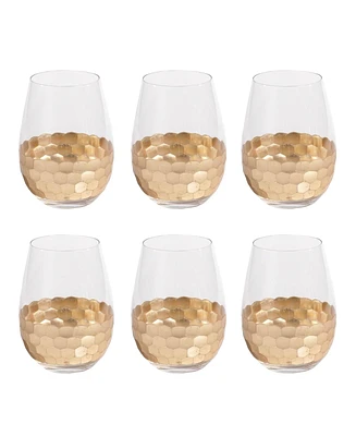 American Atelier Daphne Gold Stemless Goblets, Set of 6