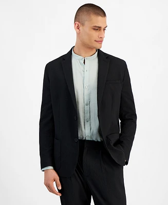 Alfani Men's Classic-Fit Textured Seersucker Suit Jacket, Created for Macy's