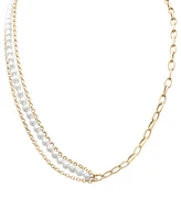 Audrey by Aurate Cultured Freshwater Pearl (5mm) Multi-Layer Statement Necklace in Gold Vermeil, Created for Macy's