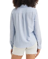 Levi's The Classic Cotton Box-Pleat-Back Long-Sleeve Shirt