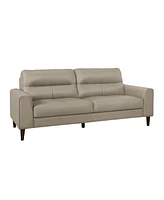 White Label Tabor 76" Leather Match Sofa