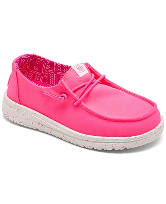 Hey Dude Toddler Girls' Wendy Canvas Casual Moccasin Sneakers from Finish Line