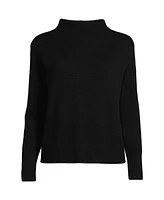 Lands' End Women's Cashmere Funnel Neck Sweater