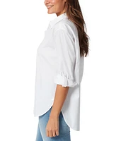 Gloria Vanderbilt Petite Amanda Cotton Button-Front Shirt