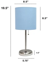 Creekwood Home Oslo 19.5" Contemporary Bedside Usb Port Feature Standard Metal Table Desk Lamp