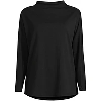 Lands' End Women's Sport Knit Funnel Neck Top