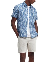 Barbour Men's Ives Summer-Fit Tropical Leaf-Print Button-Down Shirt