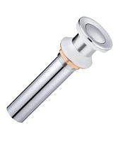 Aquaterior 1 3/8" Bathroom Faucet Vessel Vanity Sink Pop Up Drain Stopper Without Overflow Polished Chrome