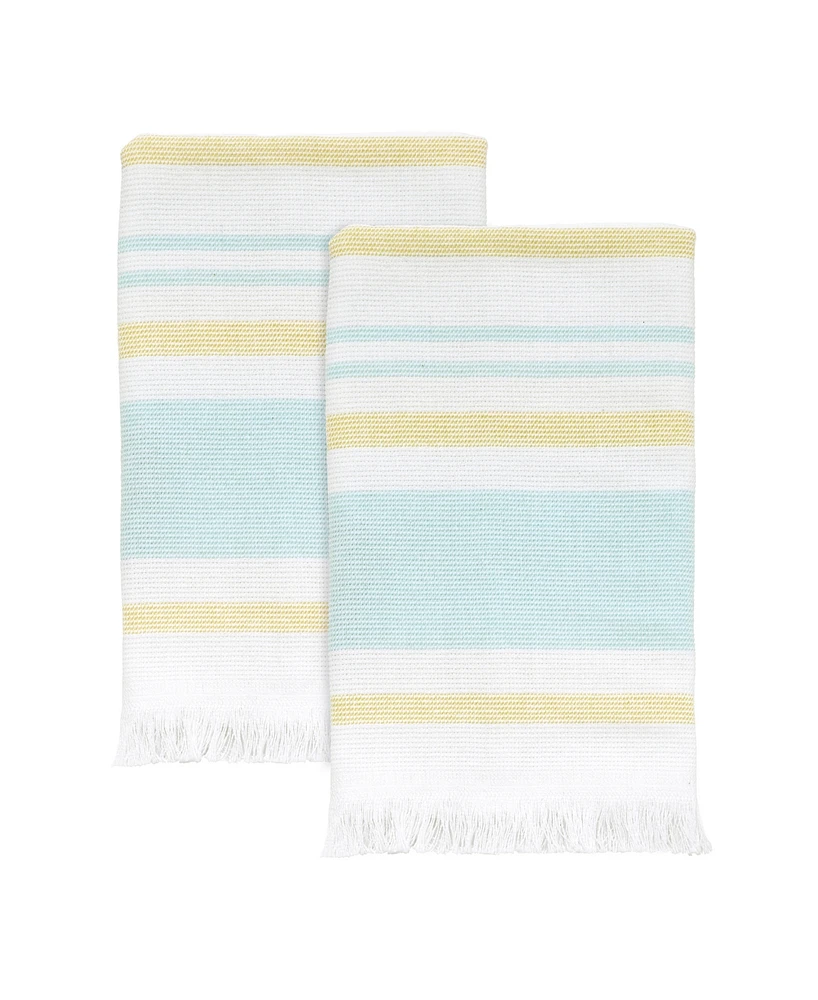 Izod Clubhouse Stripe 2-Pc. Fingertip Towel Set, 11" x 18"