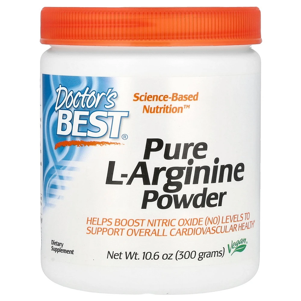 Doctor's Best Pure L-Arginine Powder - 10.6 oz (300 g) - Assorted Pre