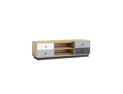 Slickblue Modern 55 Inch Tv Stand with 2 Storage Cabinets for TVs up to 60 Inch