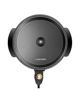 Chefman 12" Round Electric Non-Stick Skillet with Tempered Glass Lid
