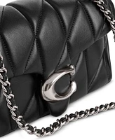 Coach Quilted Leather Tabby Chain Shoulder Bag 20