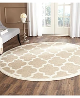 Safavieh Amherst AMT420 Wheat and Beige 5' x 5' Round Area Rug